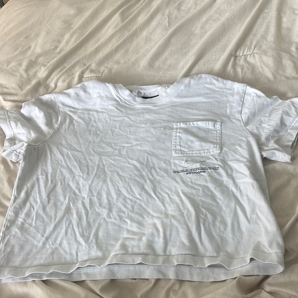 Nike White Crop Top with Pocket